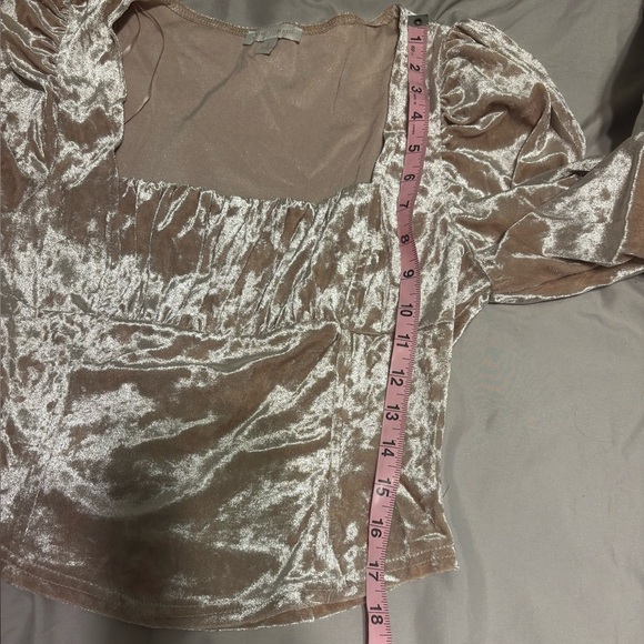 Flying Tomato Teal Crushed Velvet Top - Picture 8 of 8